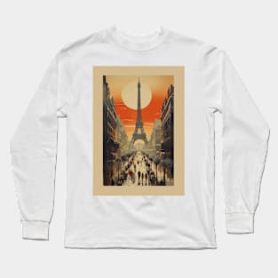 Affiche rétro - voyage - vintage - Paris Long Sleeve T-Shirt